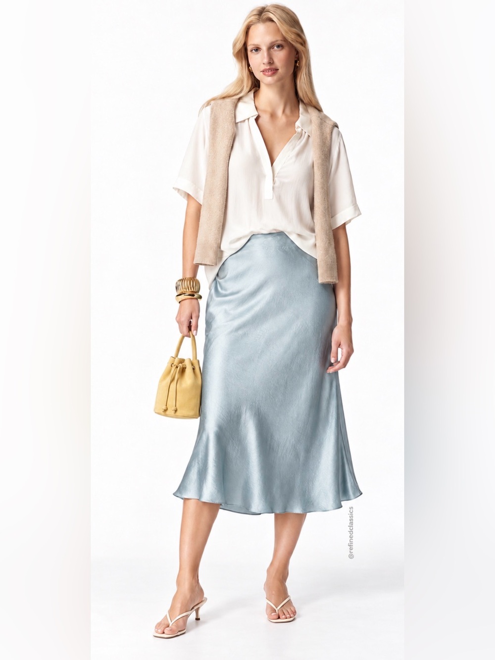 J.Crew bungalow short sleeve popover top in crepe de chine in ivory